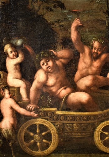 Triomphe de Bacchus, école Flamande début XVIIe - Louis XIII